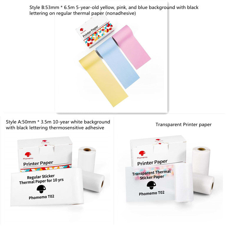 Portable Mini Thermal Label Printer Home Photo Printer Student Wrong Question Printer Bluetooth-compatible Mini Label Printer Price Tag - LuckyGadgetHub