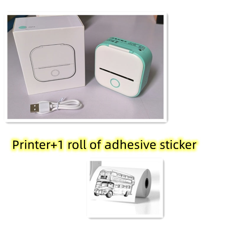 Portable Mini Thermal Label Printer Home Photo Printer Student Wrong Question Printer Bluetooth-compatible Mini Label Printer Price Tag - LuckyGadgetHub