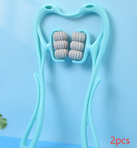 Multifunctional Manual Six-wheel Neck Massager Massage Relieve Roller Massage Tool - LuckyGadgetHub