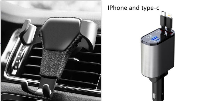 Metal Car Charger 100W Super Fast Charging Car Cigarette Lighter USB And TYPE-C Adapter - LuckyGadgetHub