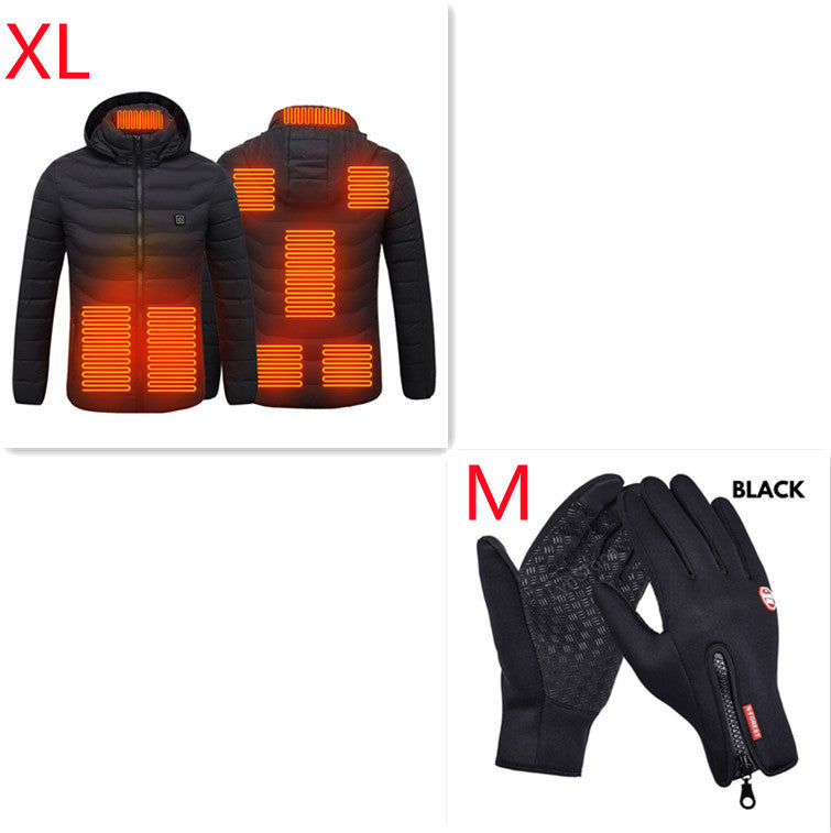New Heated Jacket Coat USB Electric Jacket Cotton Coat Heater Thermal Clothing Heating Vest Men's Clothes Winter - LuckyGadgetHub