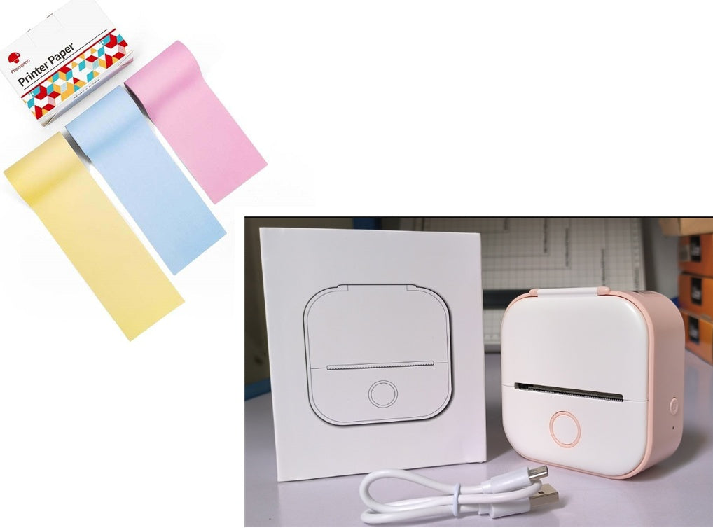 Portable Mini Thermal Label Printer Home Photo Printer Student Wrong Question Printer Bluetooth-compatible Mini Label Printer Price Tag - LuckyGadgetHub
