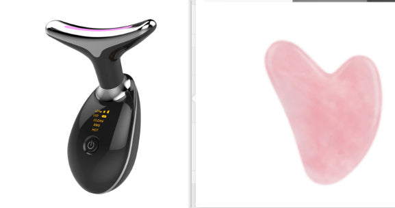 EMS Thermal Neck Lifting And Tighten Massager Electric Microcurrent Wrinkle Remover - LuckyGadgetHub