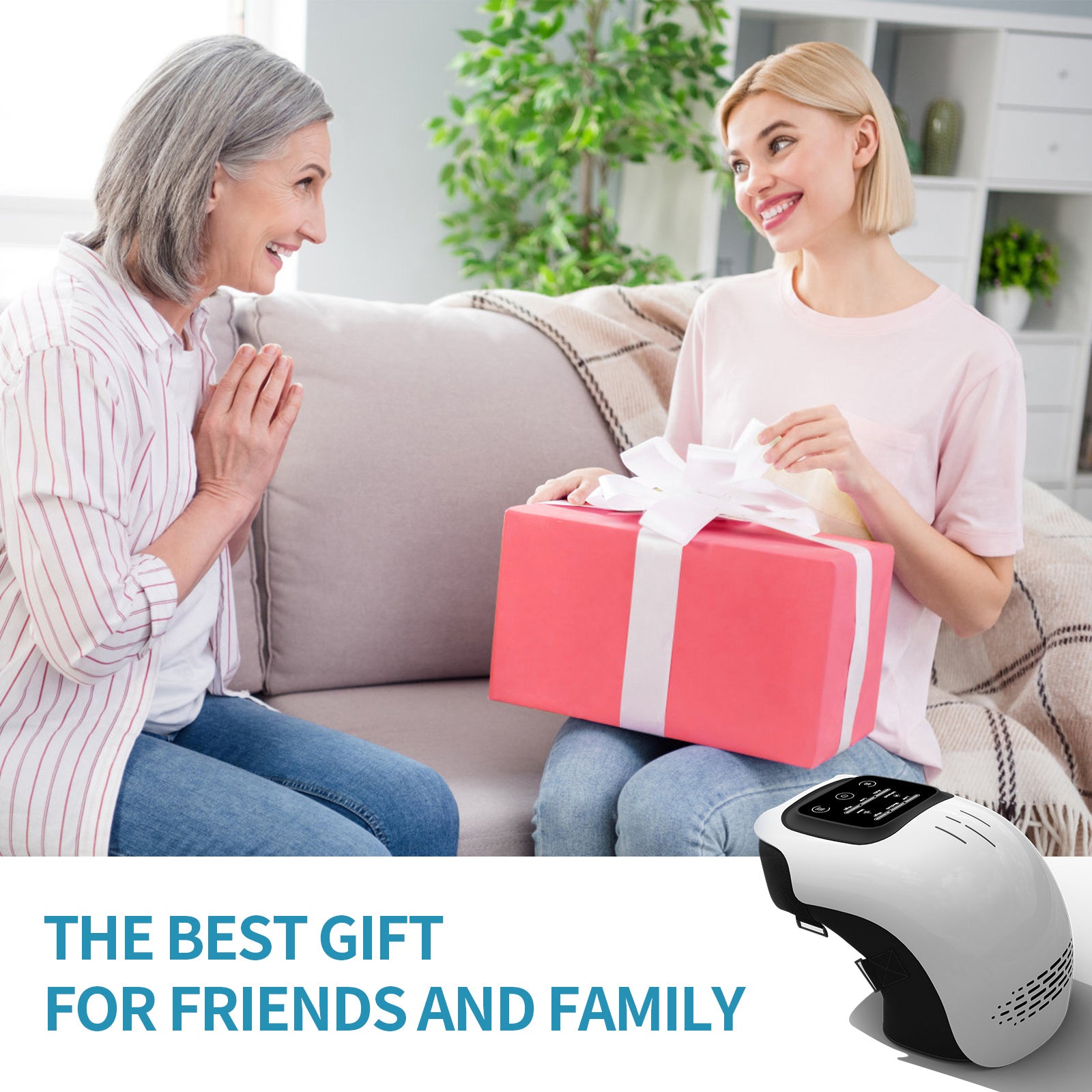 Intelligent Home Use Electric Intelligent Kneading Heating Knee Massager Rechargeable Pain Relief Infrared Laser Vibration Knee Massager - LuckyGadgetHub